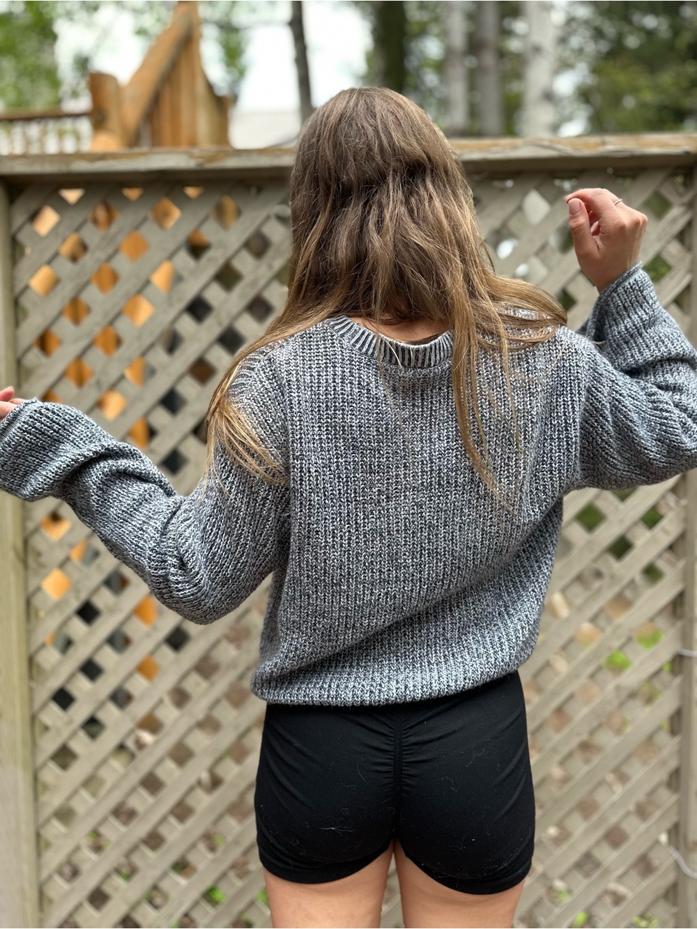 H&M Gray Marled Crewneck Sweater - Picture 7 of 7